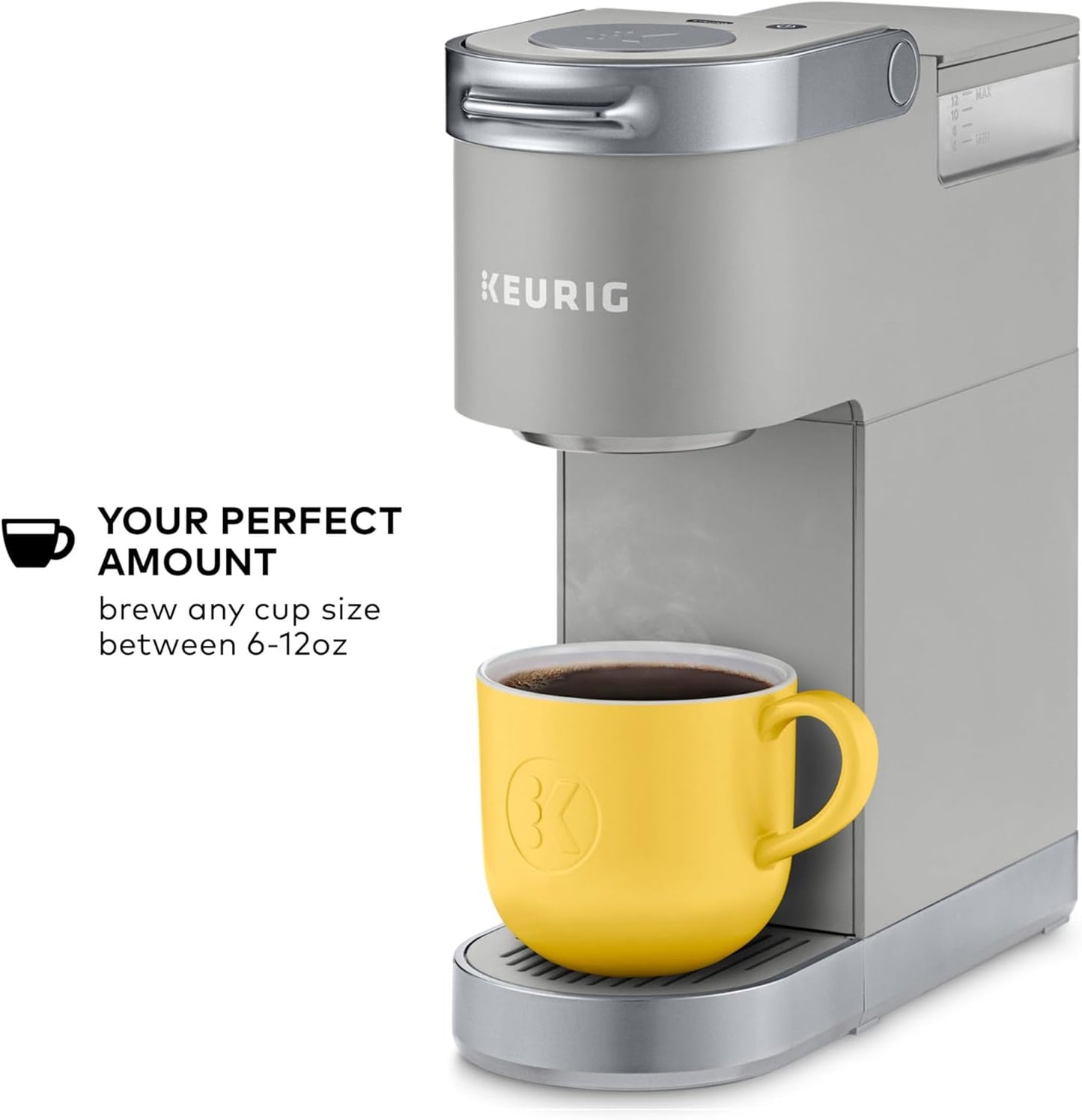 K-Mini plus Single Serve K-Cup Pod Coffee Maker, Studio Gray